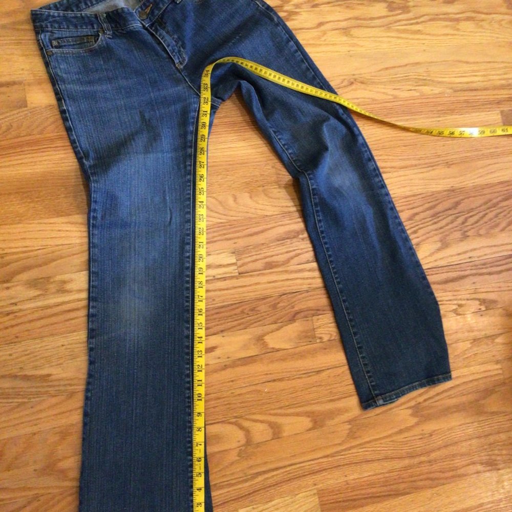 Michael Kors Women’s Jeans Sz 4 Wide Leg Cotton Medium Wash High Rise Pa… - Picture 8 of 14